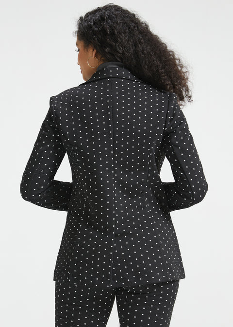 Classic Blazer | Knit Jacquard (Black Ivory Dot)