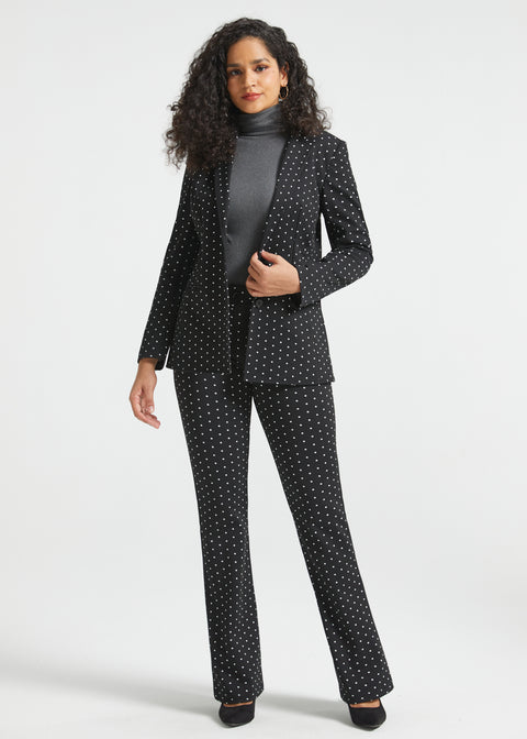 Classic Blazer | Knit Jacquard (Black Ivory Dot)