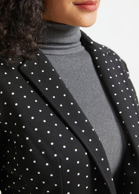 Classic Blazer | Knit Jacquard (Black Ivory Dot)