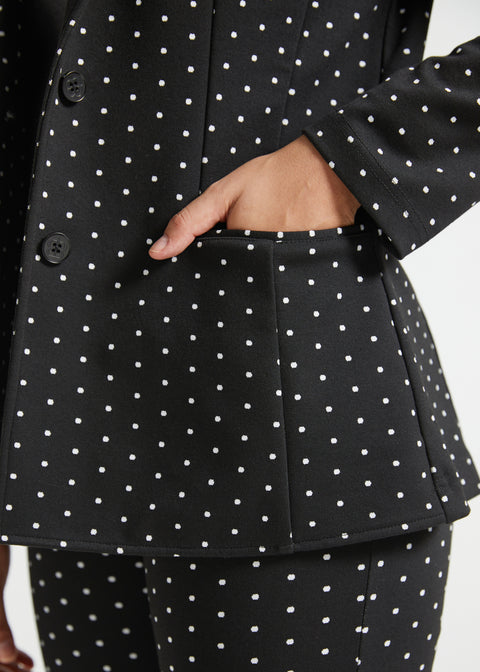 Classic Blazer | Knit Jacquard (Black Ivory Dot)