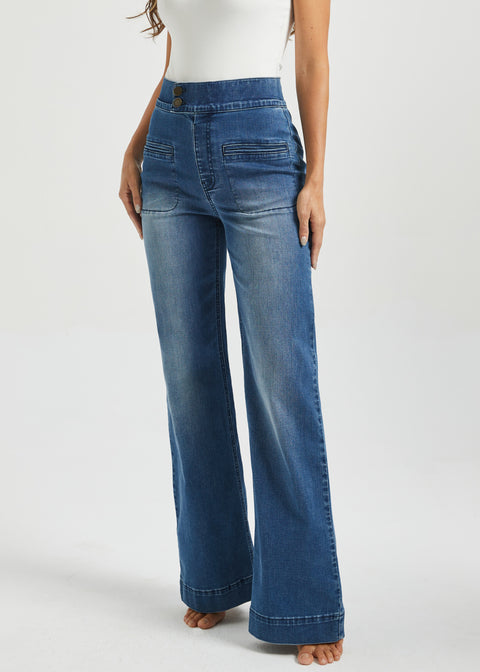 Farah Jeans | High-Waist Wide-Leg Denim (Canyon Wash)