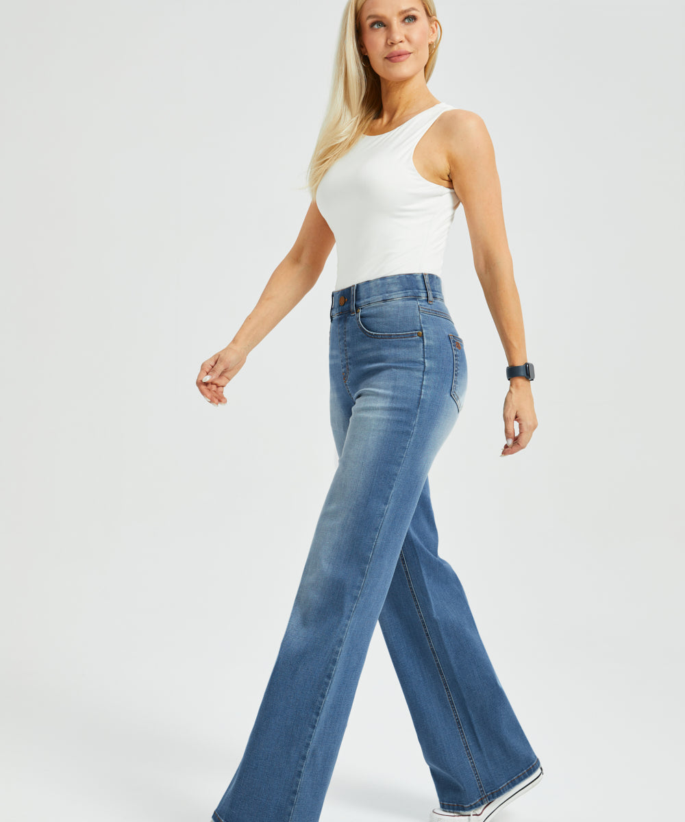 Boyfriend Jean | High-Waist Wide (Coastal Wash)