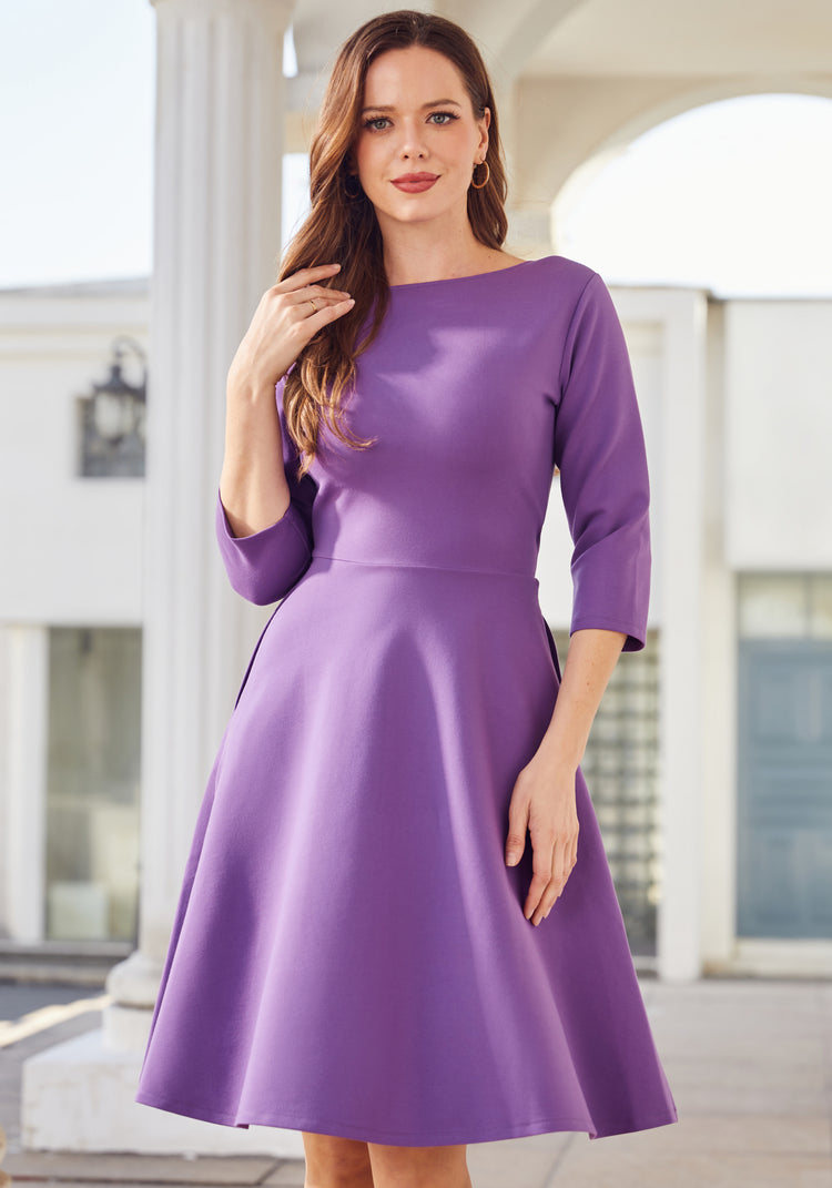 Round-Trip Dress (Grape)