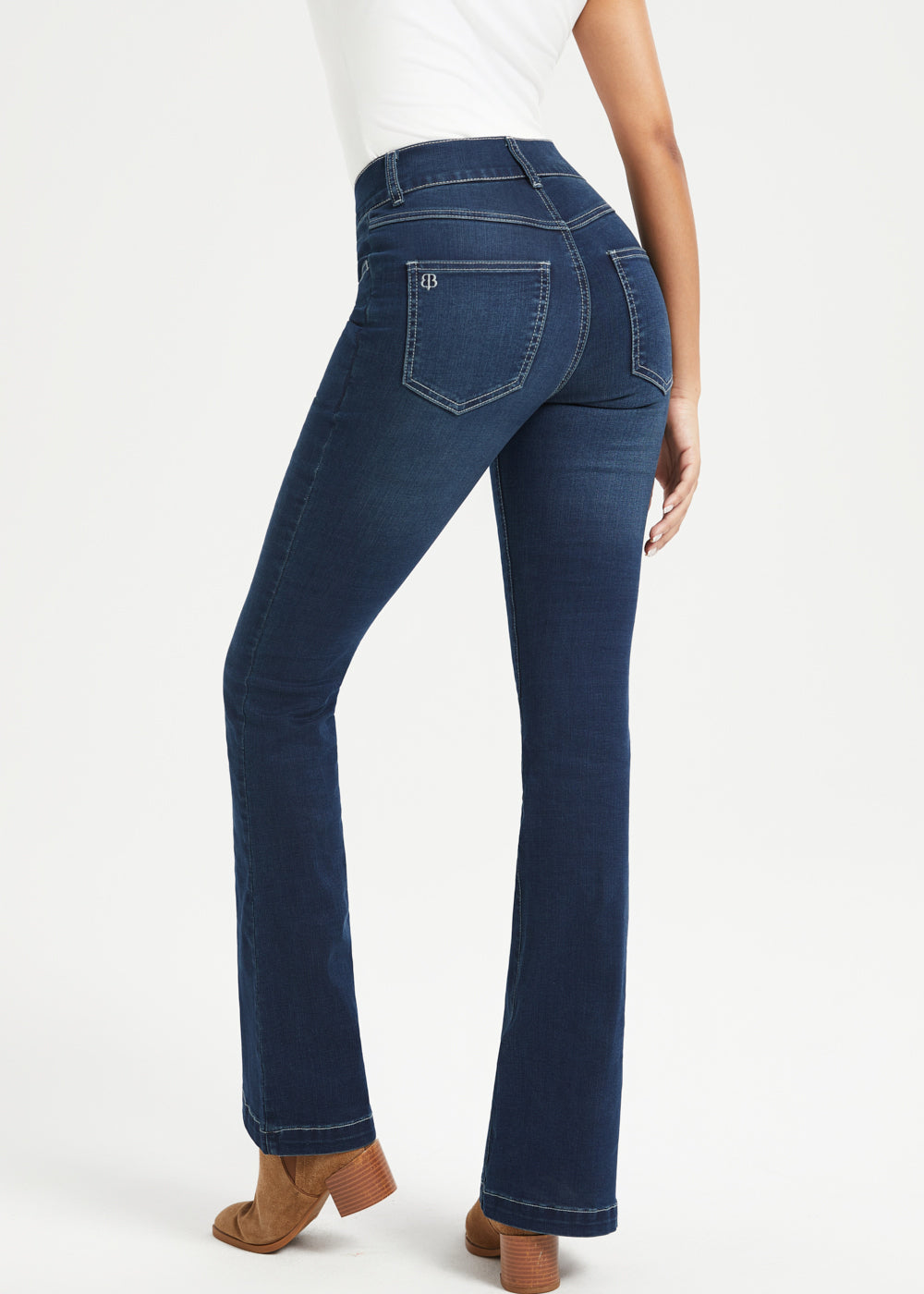 Signature Mid Rise Denim Flare