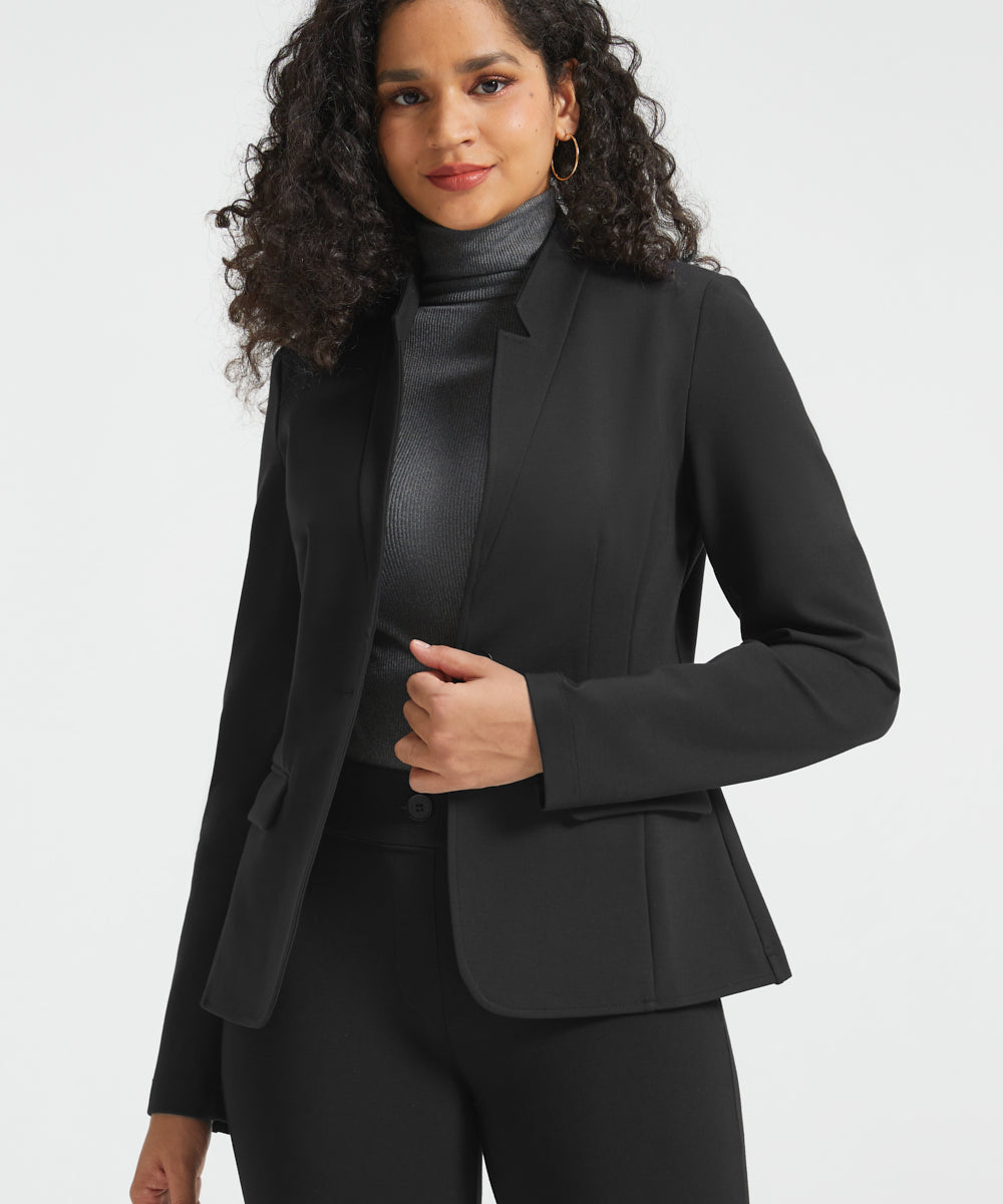All-Day Blazer | Stretch Ponte (Black)