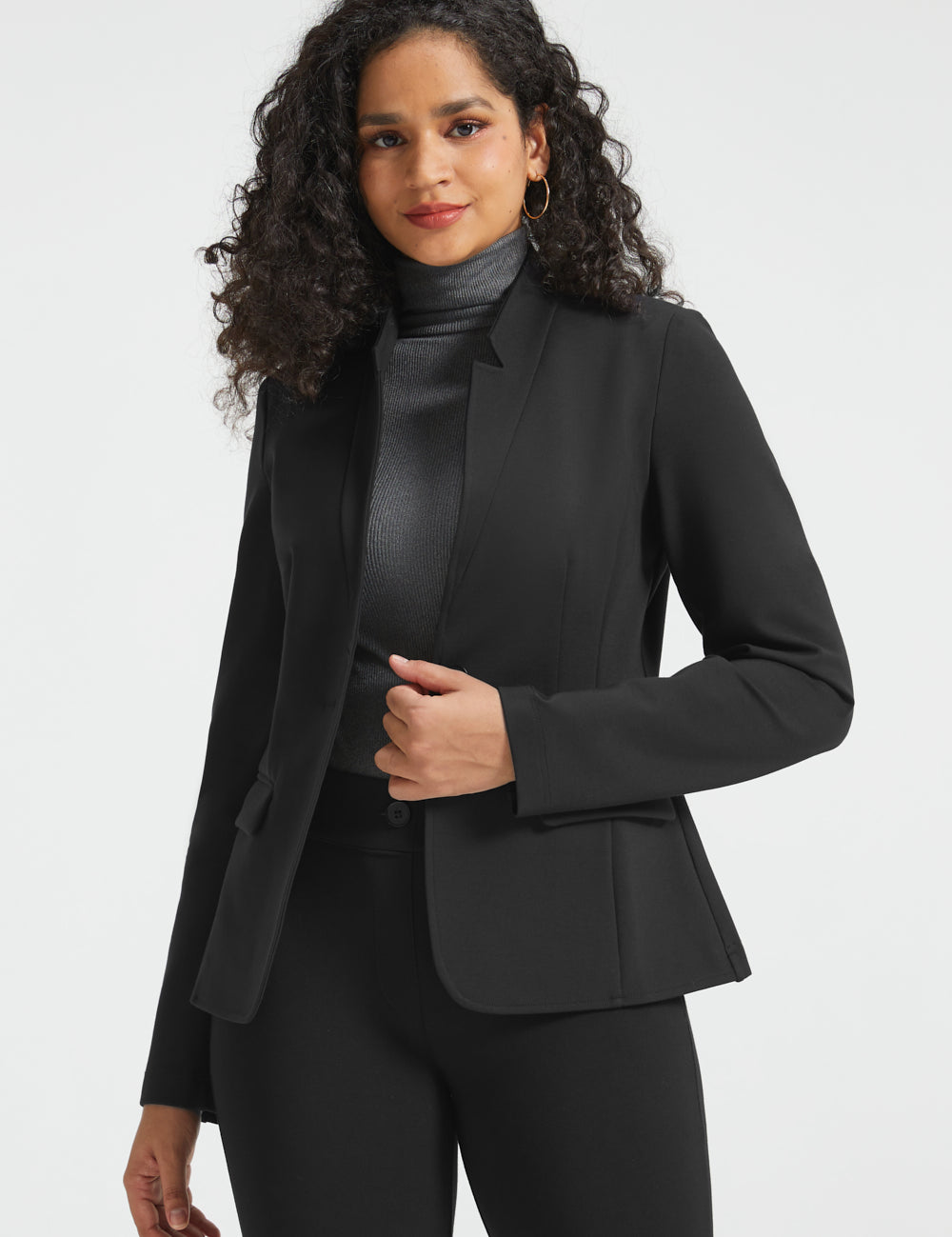 All-Day Blazer | Stretch Ponte (Black)