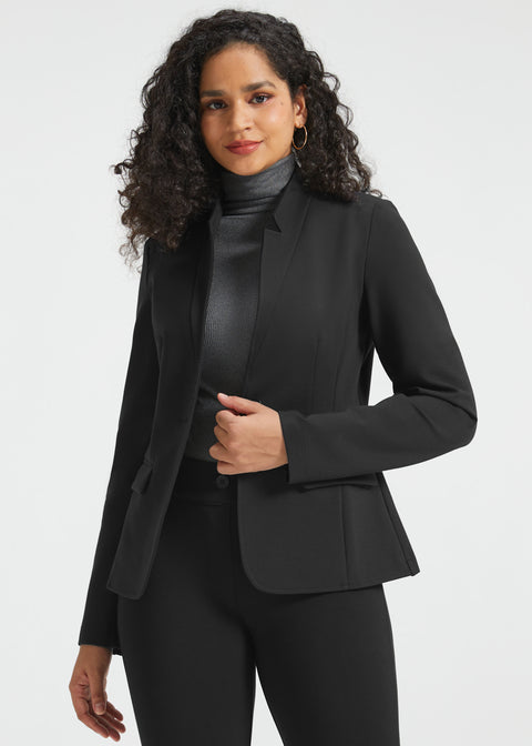 All-Day Blazer | Stretch Ponte (Black)