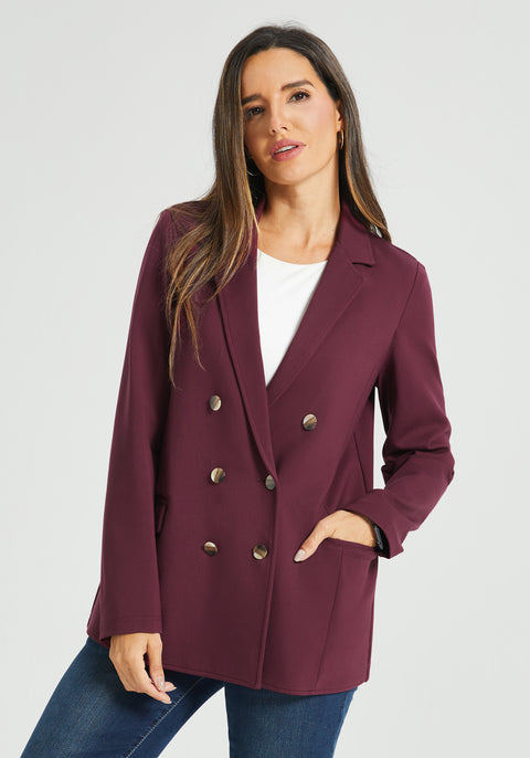 ⏰ PRESALE | Double Breasted Blazer (Burgundy)