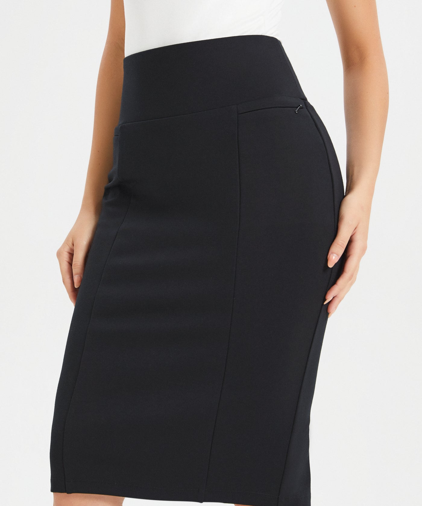 Power Down Pencil Skirt | High Waist (Black)
