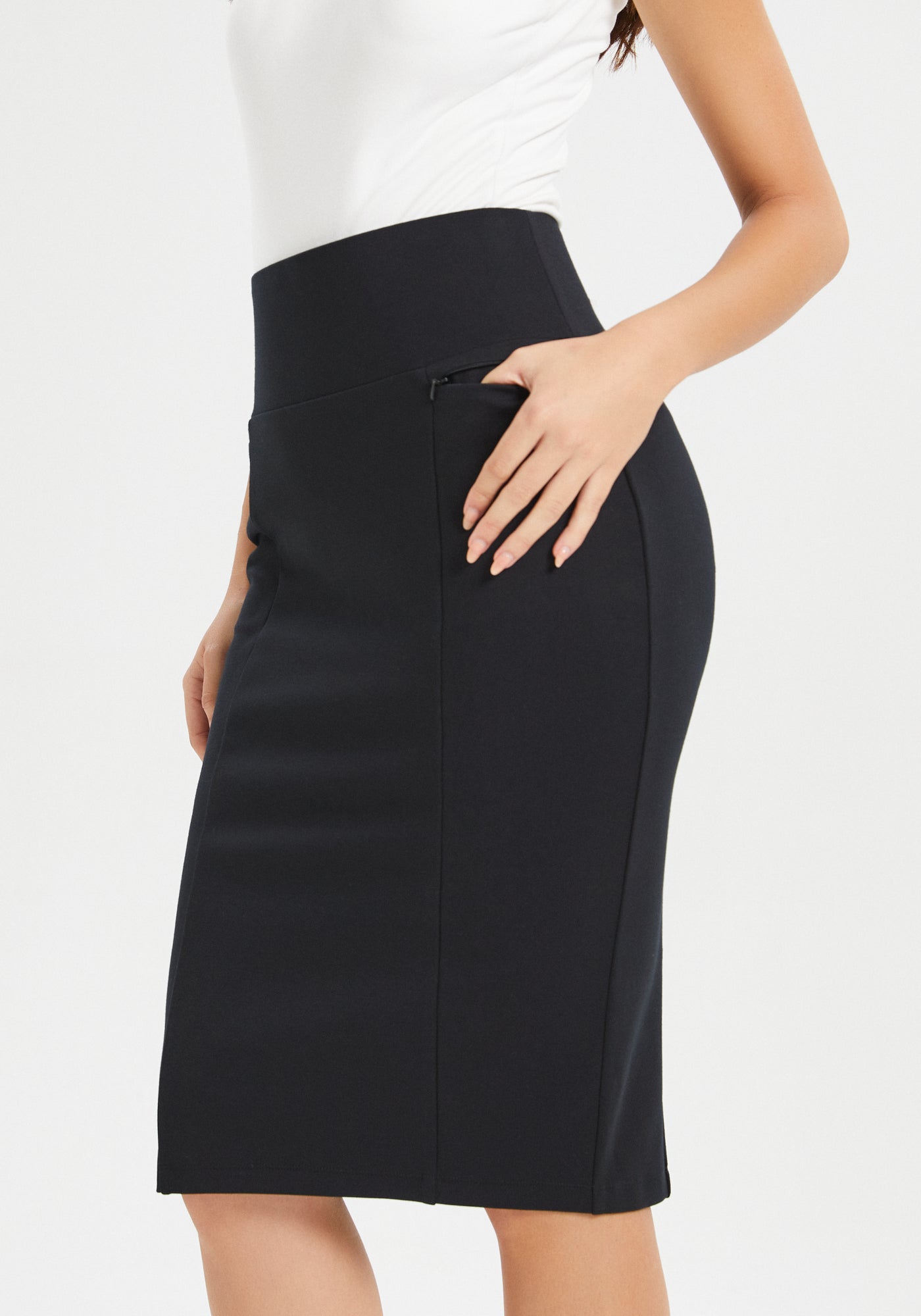 Power Down Pencil Skirt High Waist