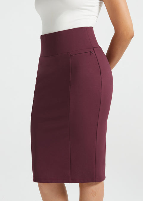 PRESALE ⏰ Power Down Pencil Skirt | High Waist (Burgundy)