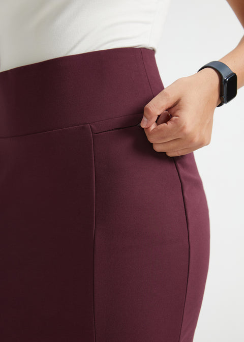 PRESALE ⏰ Power Down Pencil Skirt | High Waist (Burgundy)