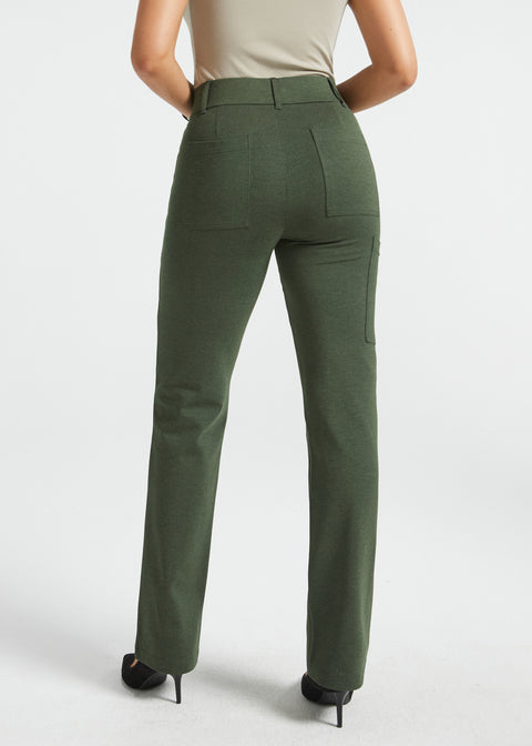 PRESALE ⏰ Parker Utility DPYP™ Dress Pant Yoga Pants | Straight (Heather Olive)