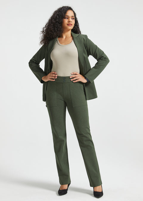 PRESALE ⏰ Parker Utility DPYP™ Dress Pant Yoga Pants | Straight (Heather Olive)