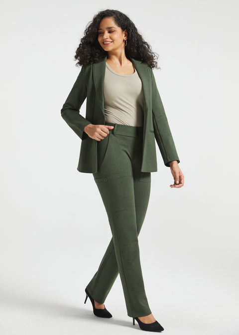 PRESALE ⏰ Parker Utility DPYP™ Dress Pant Yoga Pants | Straight (Heather Olive)