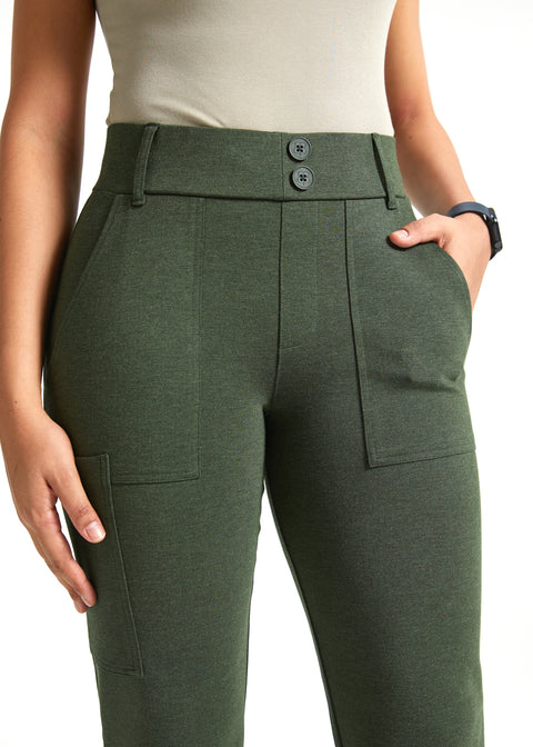 PRESALE ⏰ Parker Utility DPYP™ Dress Pant Yoga Pants | Straight (Heather Olive)