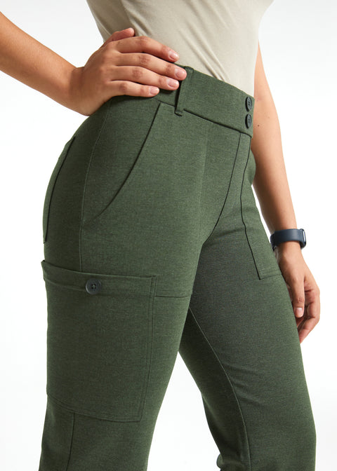 PRESALE ⏰ Parker Utility DPYP™ Dress Pant Yoga Pants | Straight (Heather Olive)