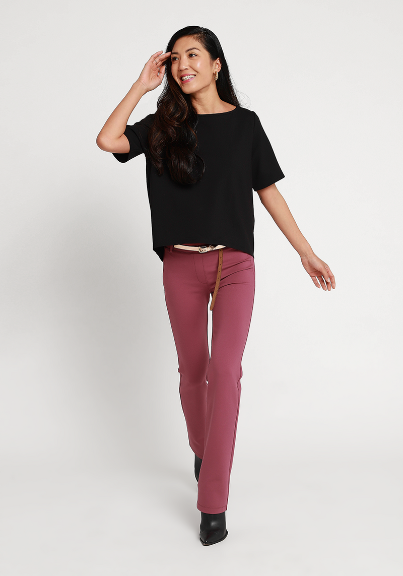 Classic Dress Pant Yoga Pant | Straight (Mauve)