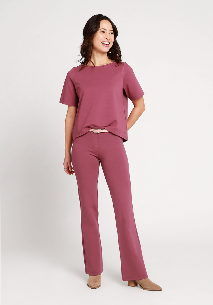 Classic Dress Pant Yoga Pant | Bootcut (Mauve)