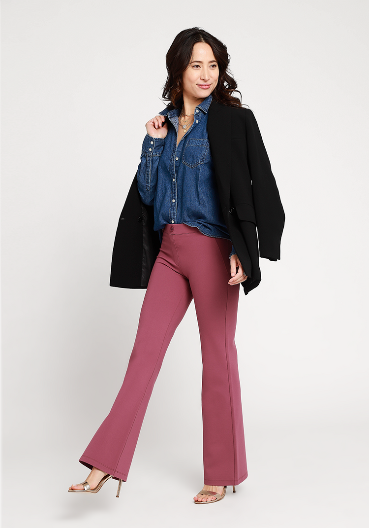 Classic Dress Pant Yoga Pant | Bootcut (Mauve)