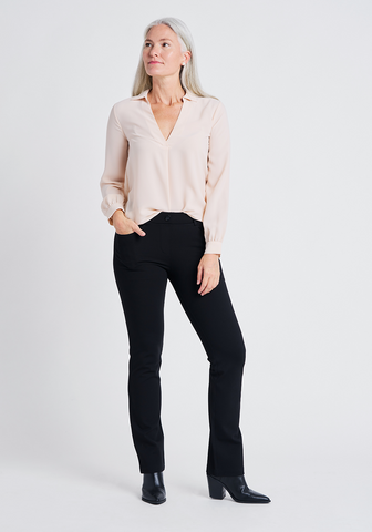 Betabrand Straight Leg Classic Dress Pant Yoga Pant