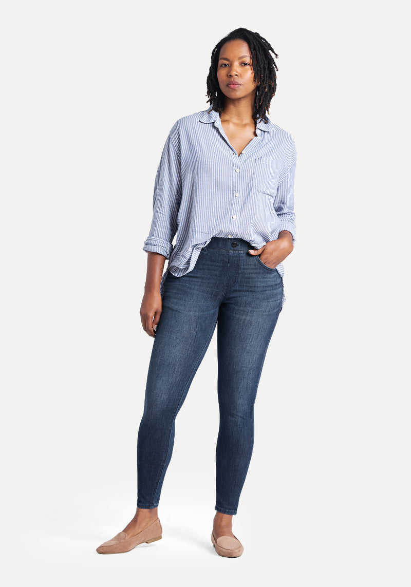 Skinny-Leg | 4-Pocket Betabrand Yoga Denim (Lightweight Vintage)