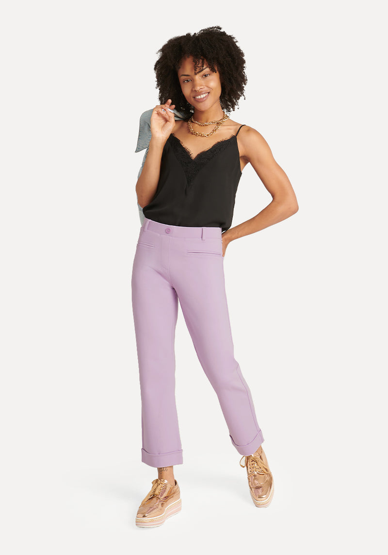 Crop | Cosmo Dress Pant Yoga Pants (Lilac Frost)