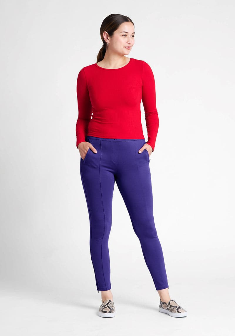 Skinny-Leg | Pencil Dress Pant Yoga Pants (Lupine Blue)