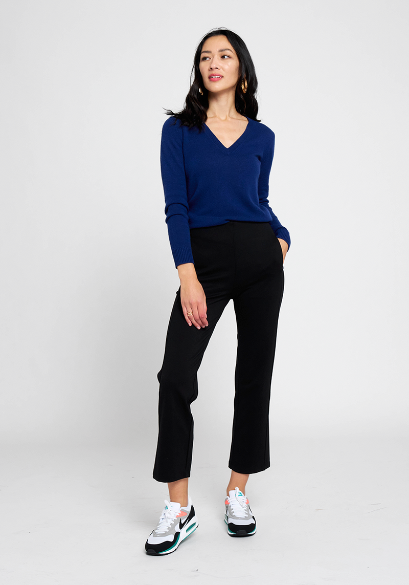Monroe Crop Trouser | Straight (Black)